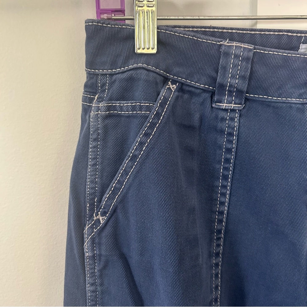 Garage Carpenter Jeans Wide Leg Oversized Slouchy Indigo Blue 100% Cotton Size 1 - Picture 4 of 13